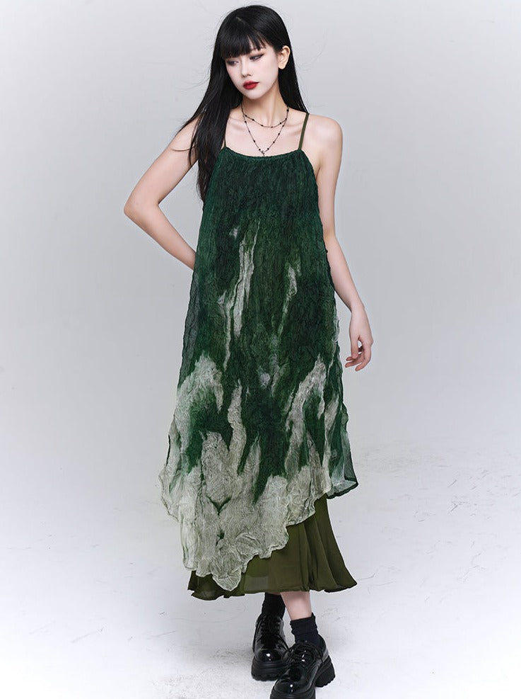 Green Mode Camisole Dress