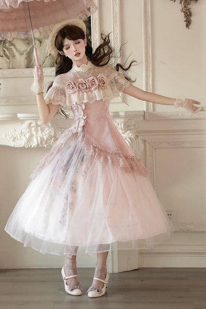 Sweet Pink Rose Lolita Set
