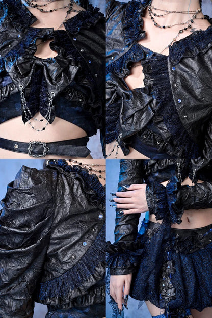 Shiny Punk Cropped Top