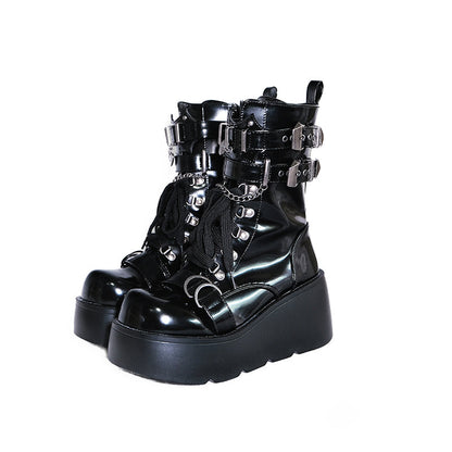 Subculture Night Short Boots Round Toe Muffin Boots