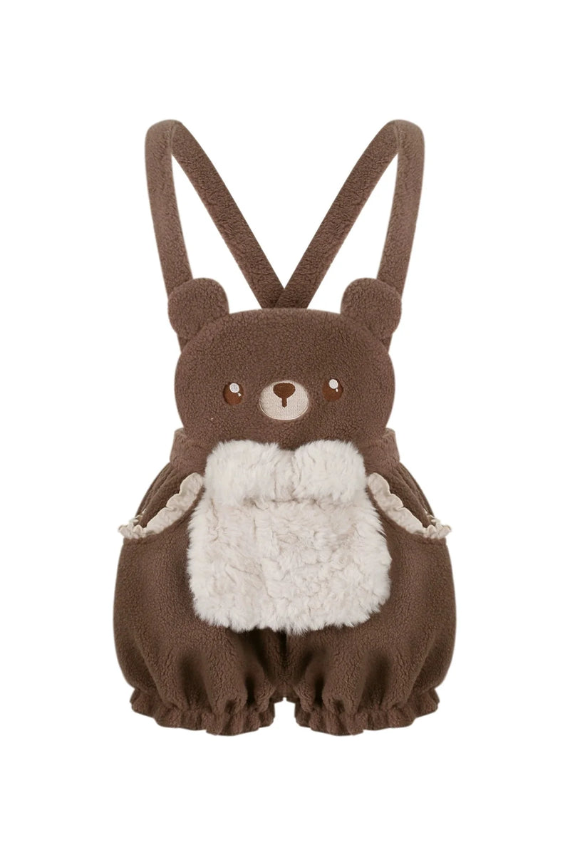 Bear Cake House Knit Top + Bear Suspender Pants + Bear Plush Jacket