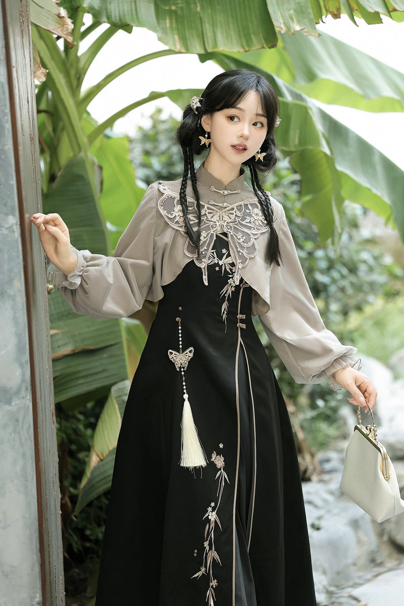 Butterfly Ember Hanfu Dress Set
