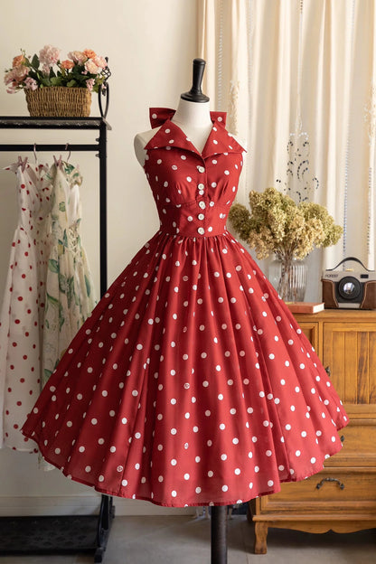 Retro Halter Neck French Flare Dress