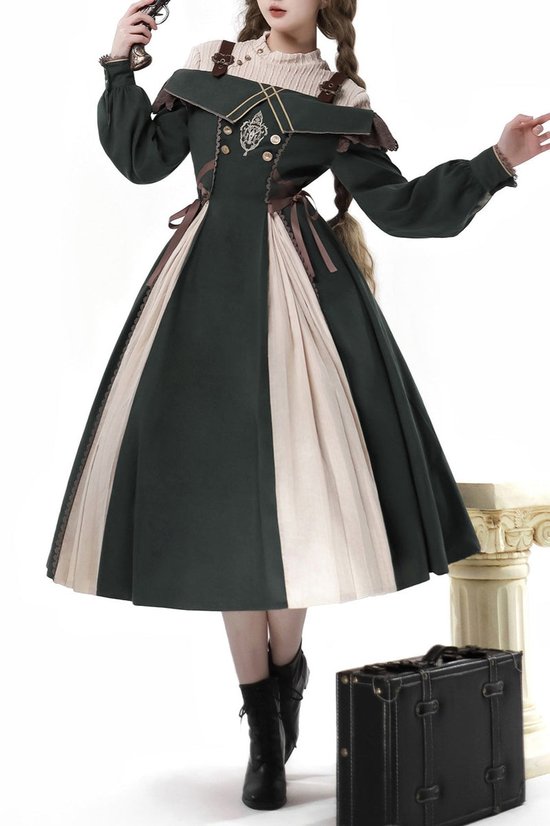 Preppy Lolita Sundress Leggings Set