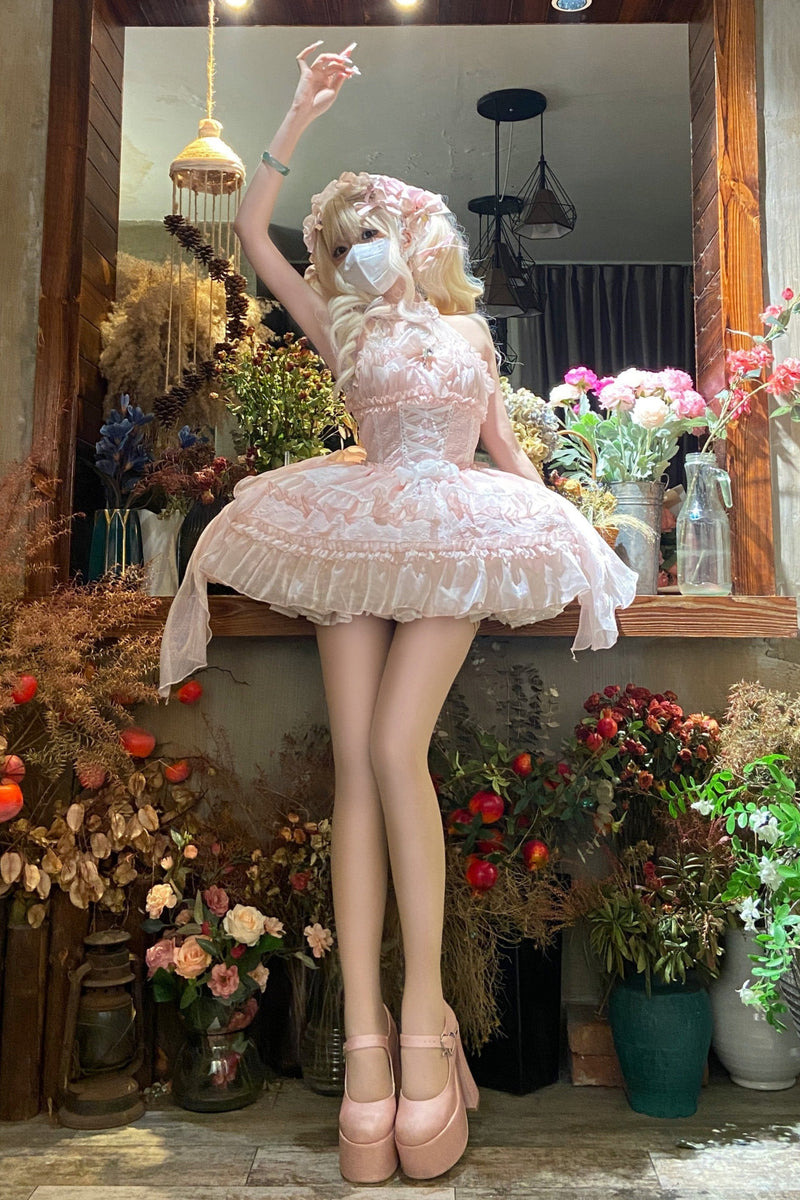 Halter Neck Sleeveless Sugar Lolita Dress