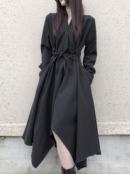 Hepburn Loose Shirt Dress