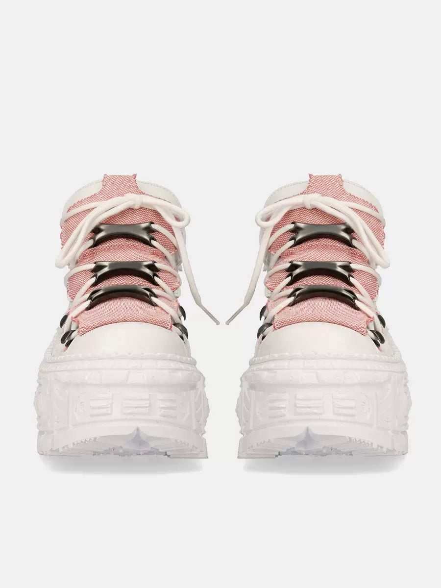 Retro Dark Punk Power Sole Leather Sneakers [pre-order]