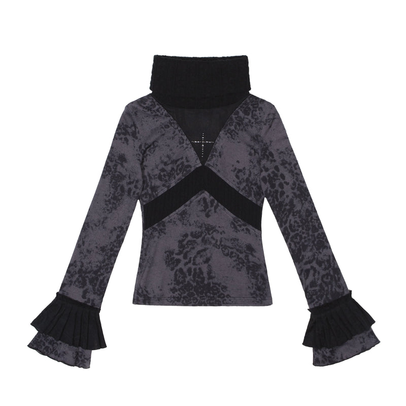 Punk Color Block Knit Top