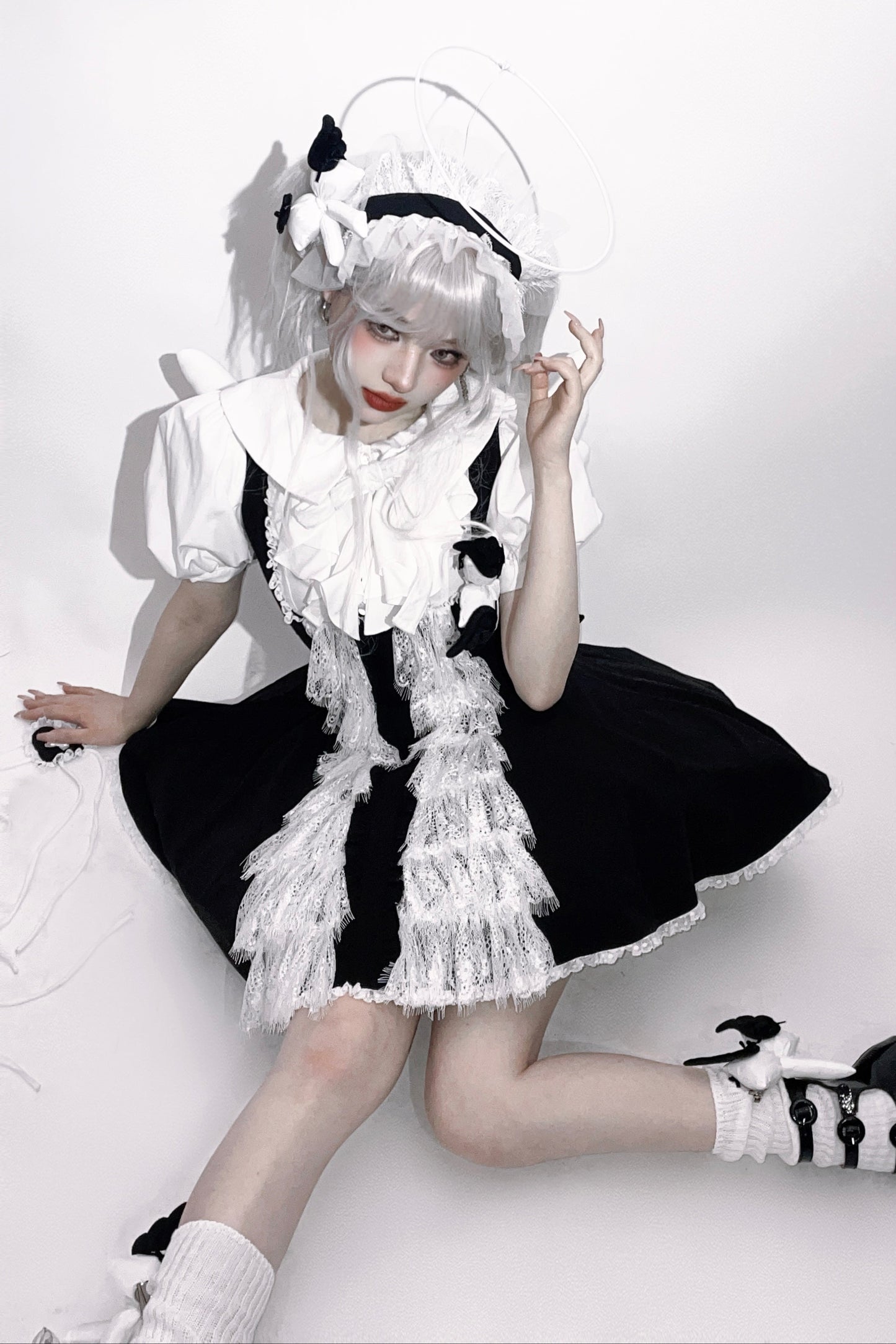 Little Angel Dark Gothic Lace Dress