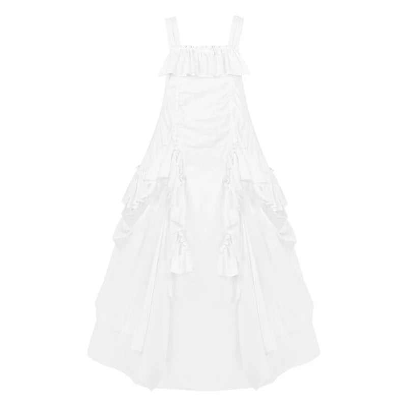 Adjustable Strap Pocket Long Dress