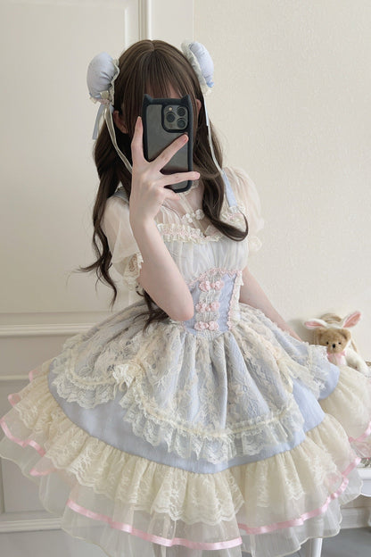 Sweet Girly Ballet Style Lolita Suspender Jsk Dress