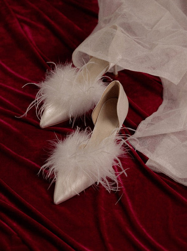 Light Feather Fairy High Heels