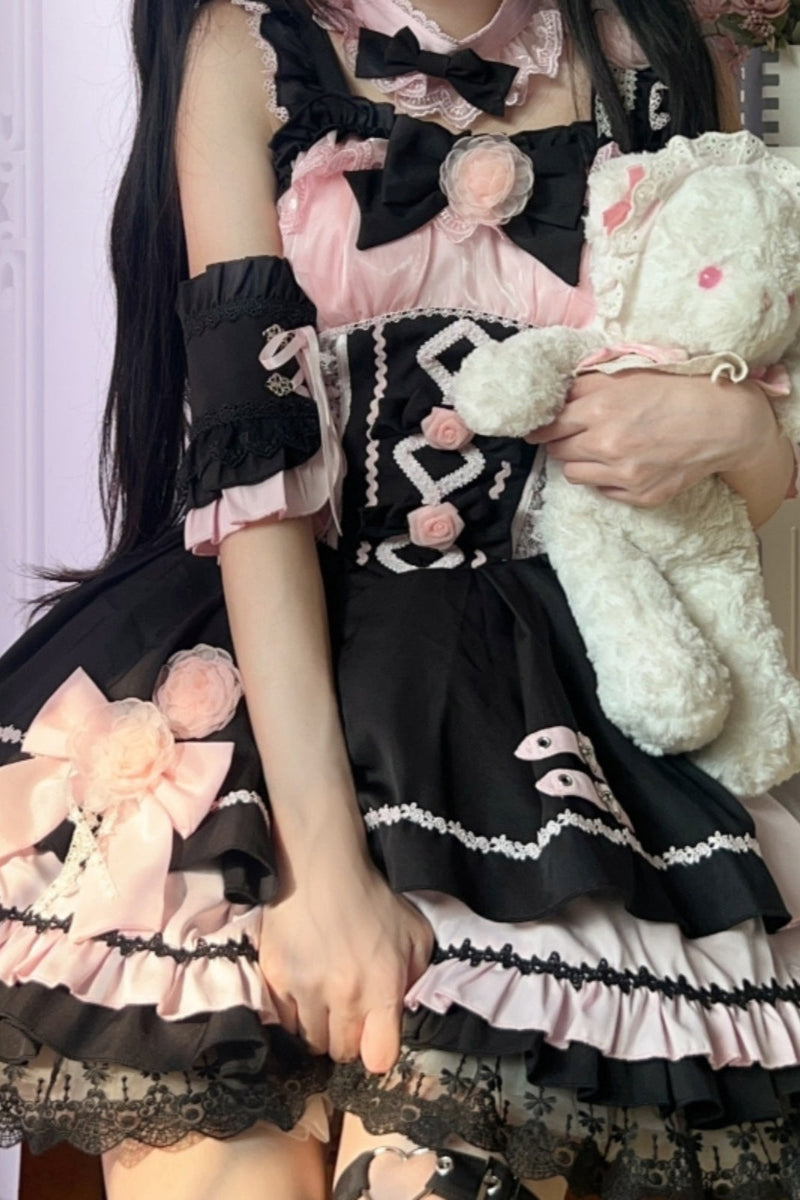 Dark Rose Ribbon Lolita Dress