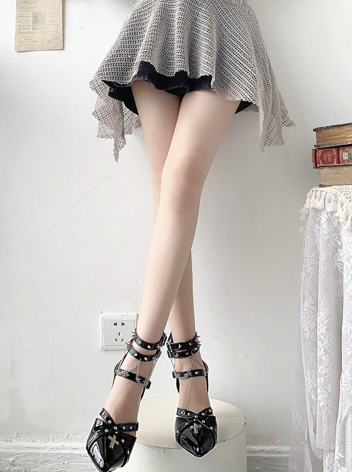 Gothic Punk Pointed Toe High Heels