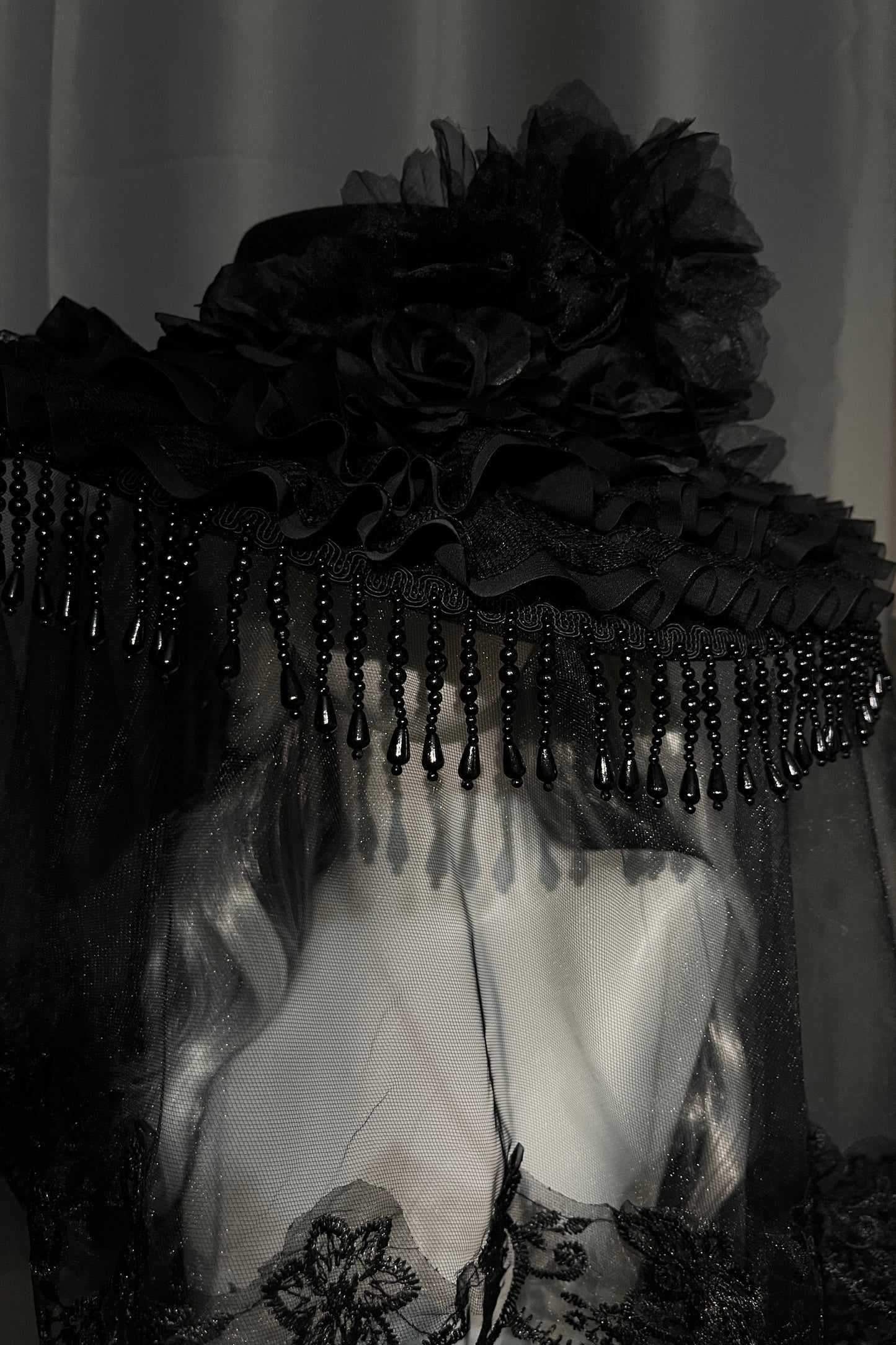 Sheer Design Lace Gothic Lolita Hat