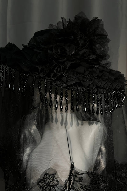 Sheer Design Lace Gothic Lolita Hat