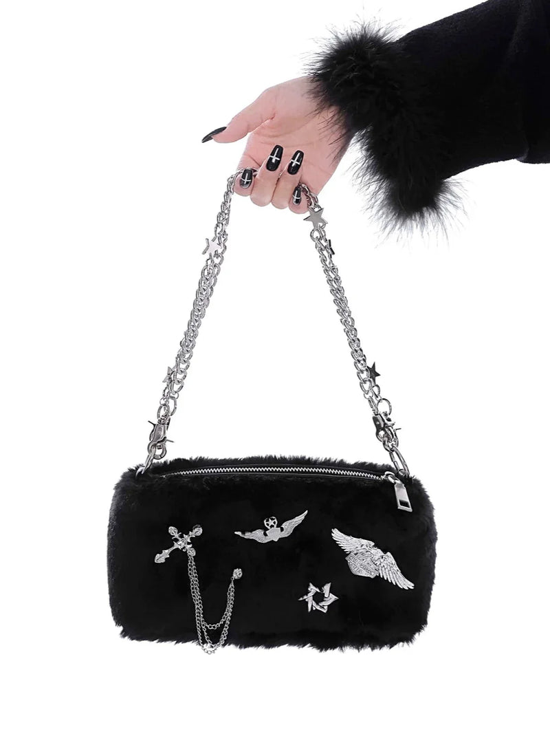 Metal Chain Badge Pendant Star Chain Hand Carry Bag