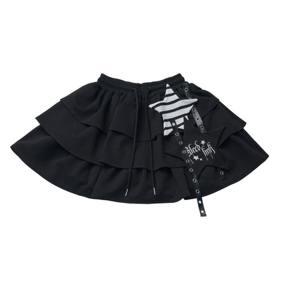 Striped Rock Print Hoodie Jacket + Tops + Long Pants + Skirt