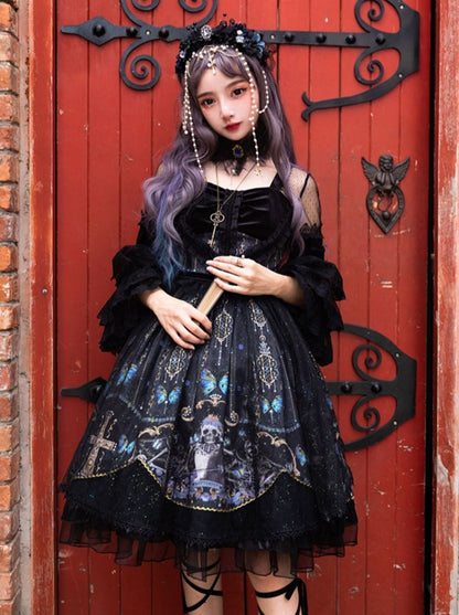[pre-order] Love Lolita Skirt Original Underworld Dark Gothic Retro Lolita