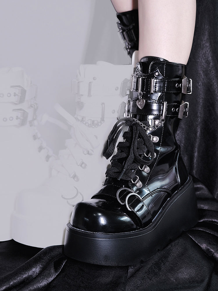Subculture Night Short Boots Round Toe Muffin Boots