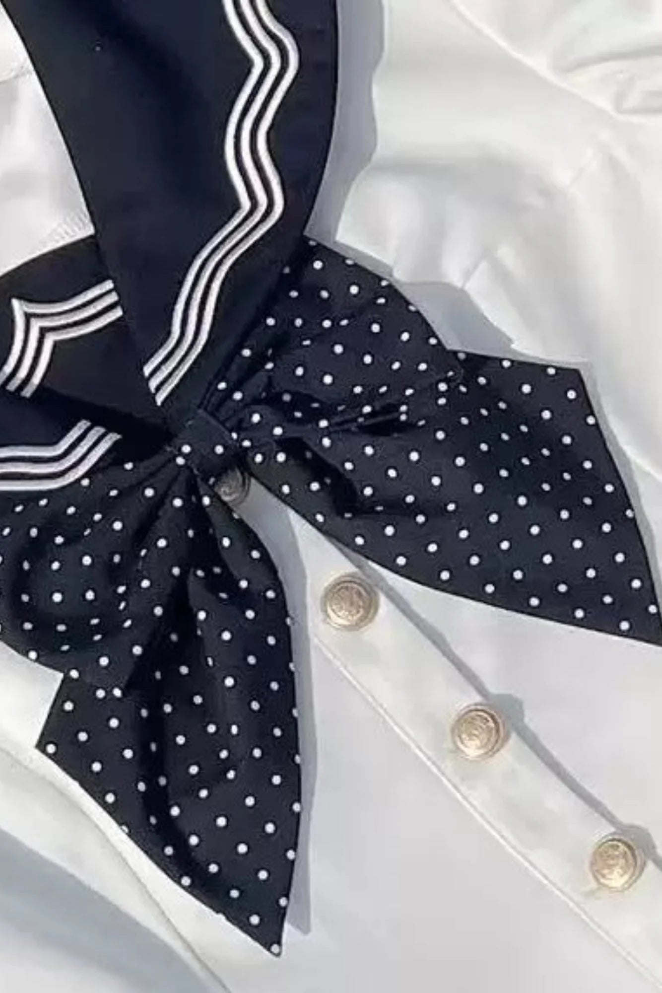 Summer Sea Sailor Top + Skirt + Ribbon Accessory
