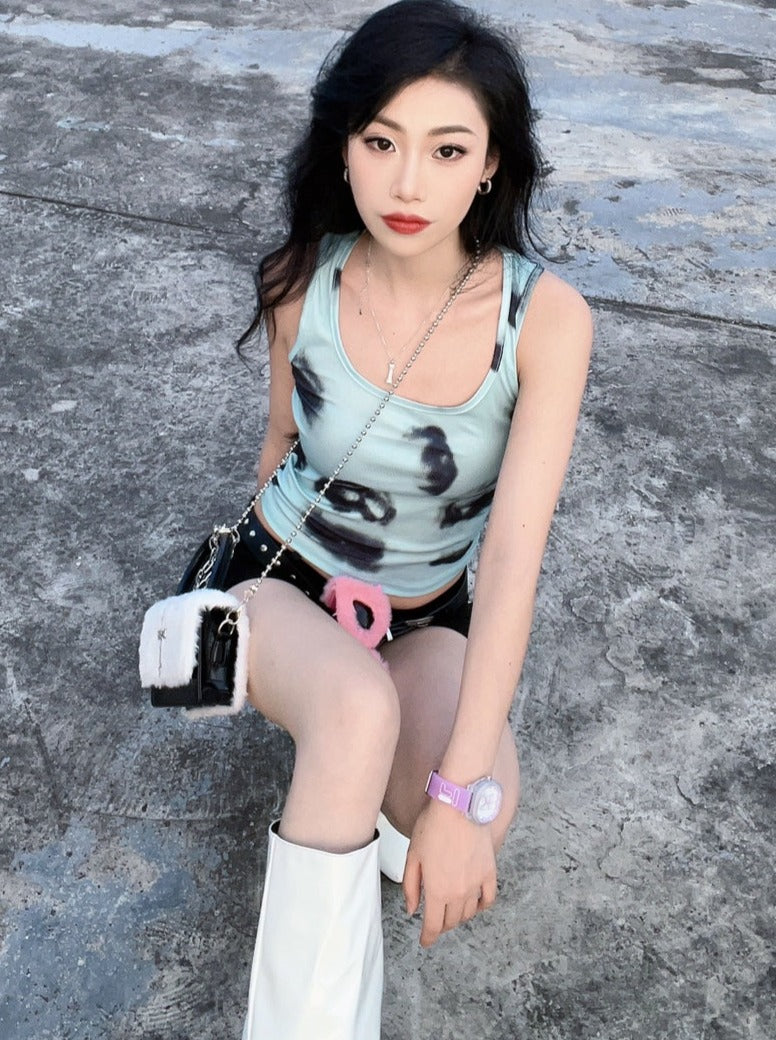 Original Gothic Cross Fur Chain Mini Bag