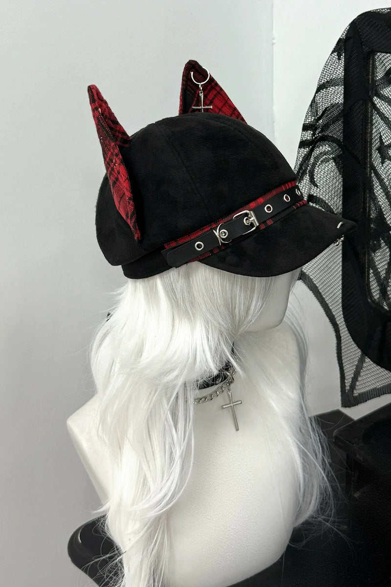 Doberman Plaid Punk Hat