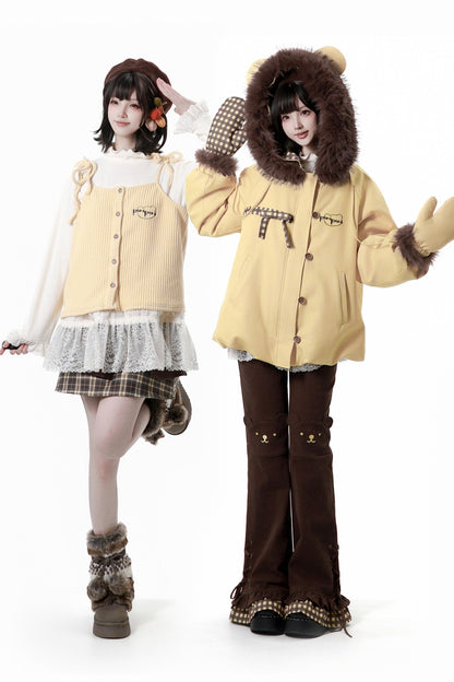 Milky Jacket + Top + Skirt + Pants + Camisole