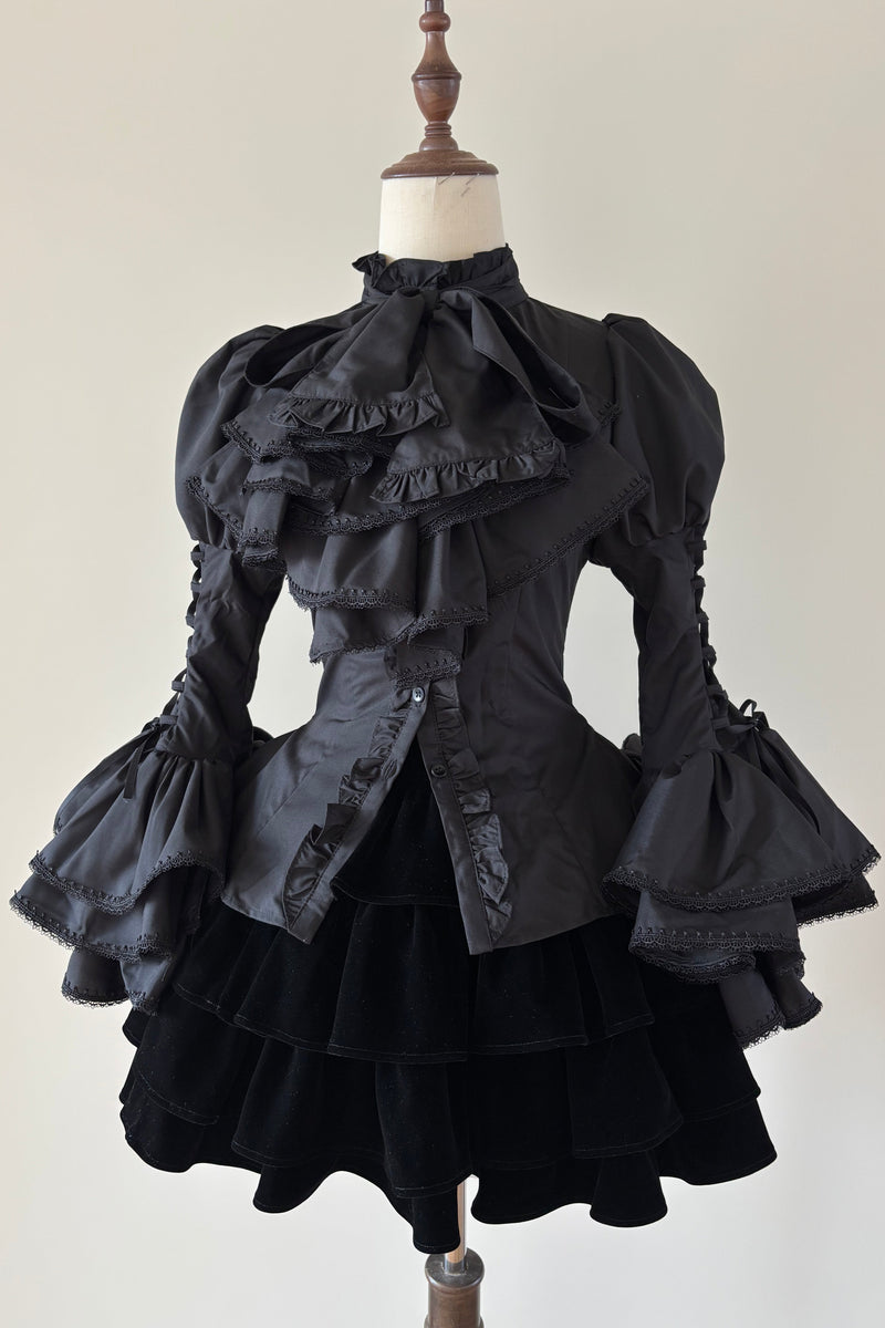 Princess Sleeve Gothic Striped Lolita Blouse