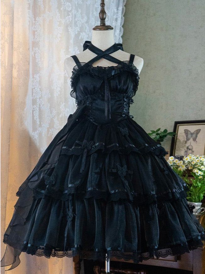 Light Flower Wedding Lolita Dress + Halterneck Suspender Dress