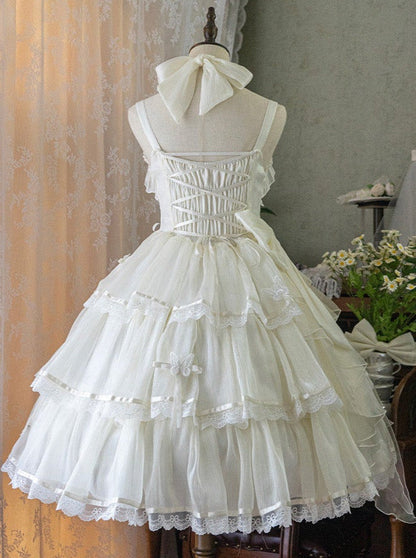 Light Flower Wedding Lolita Dress + Halterneck Suspender Dress