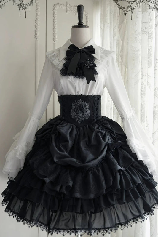 Moon River Gothic Skirt + Cape + Top + Bow