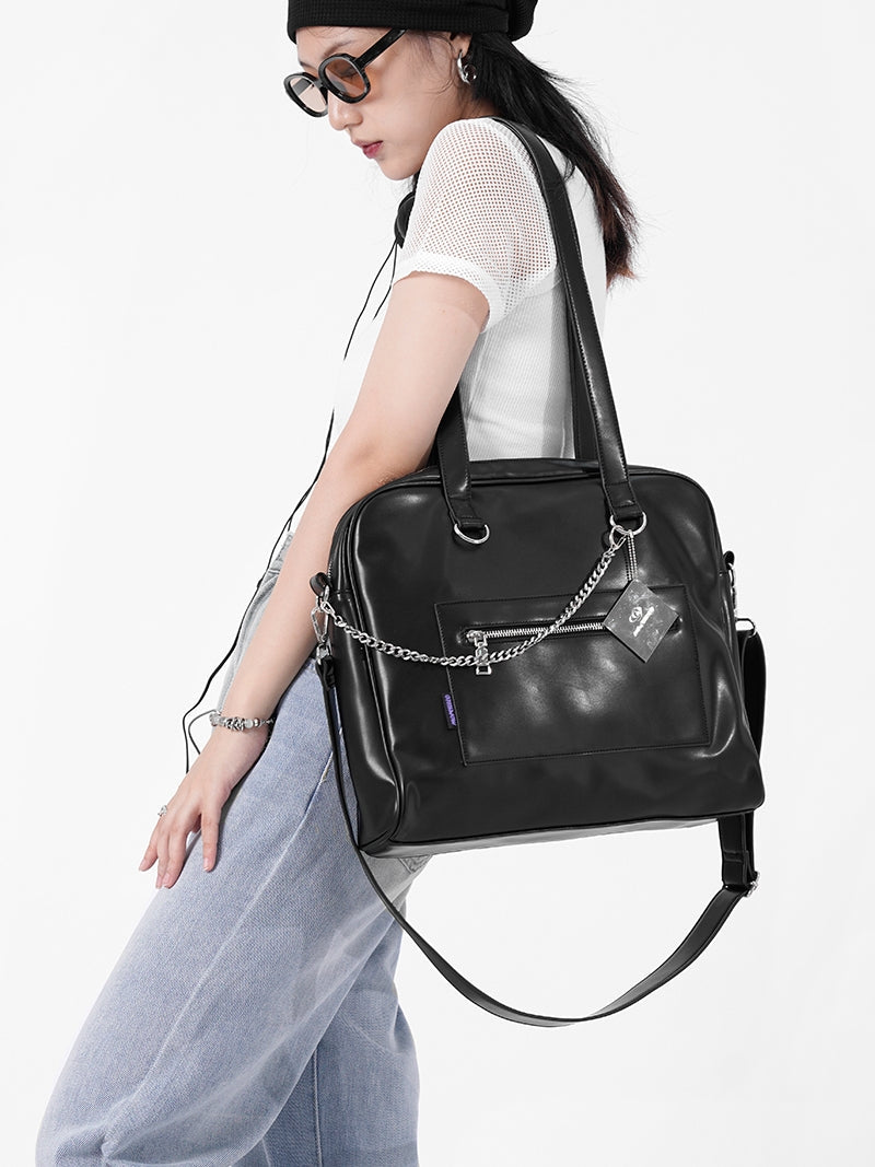 Metal Plate Chain Strap Mode Square Bag-pc Bag
