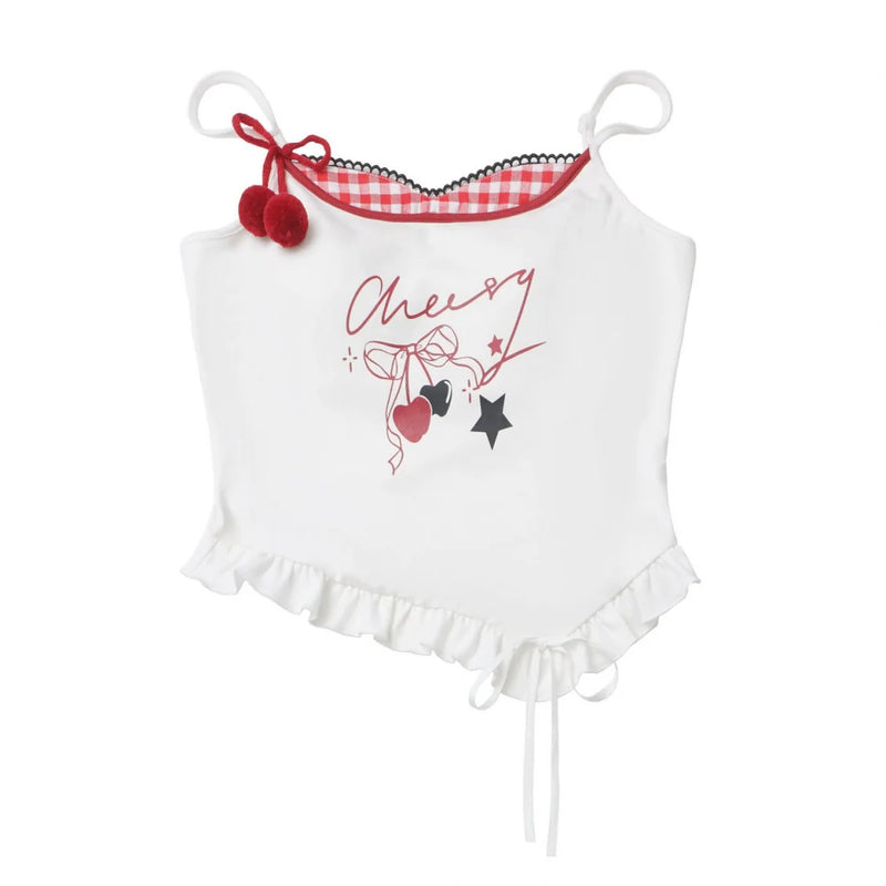 Cherry Wind Hoodie + Camisole + Skirt