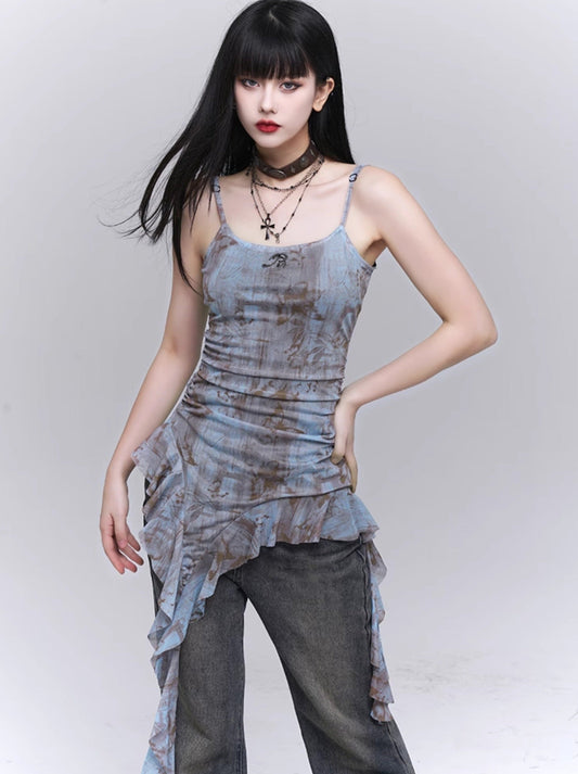 Dark Design Asymmetric Camisole