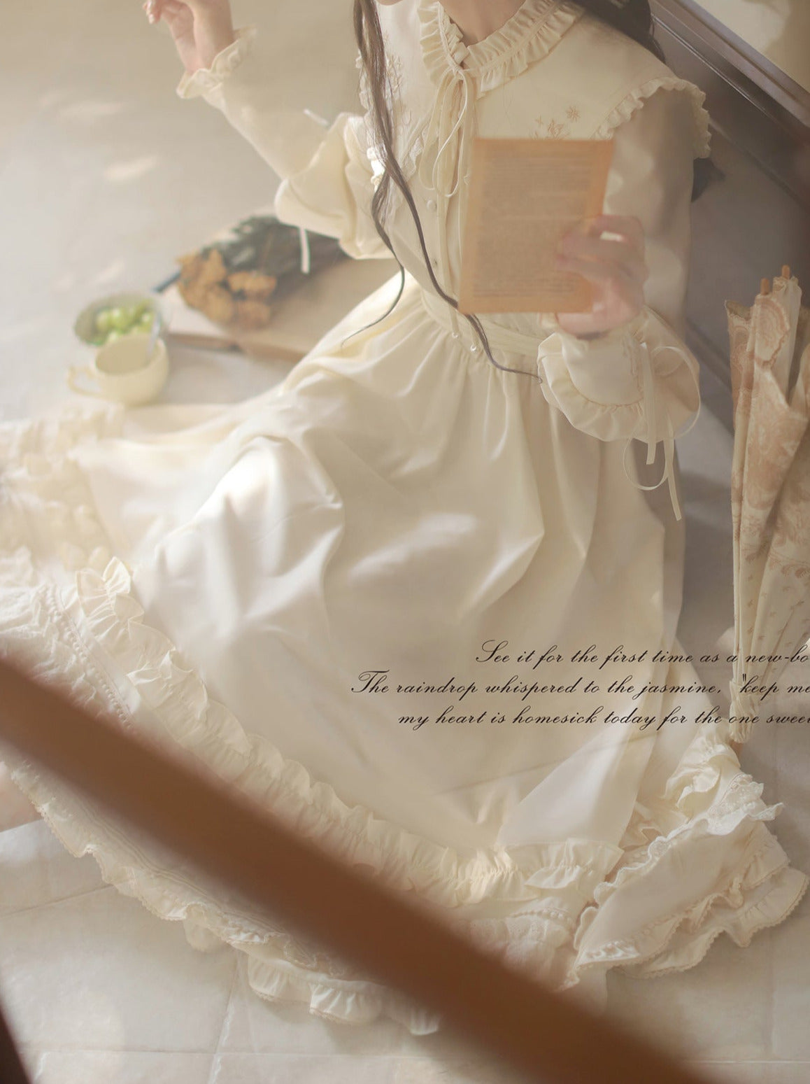French Romantic Embroidery Dress + Waist Ribbon [pre-order]