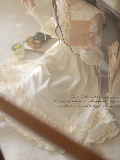 French Romantic Embroidery Dress + Waist Ribbon [pre-order]