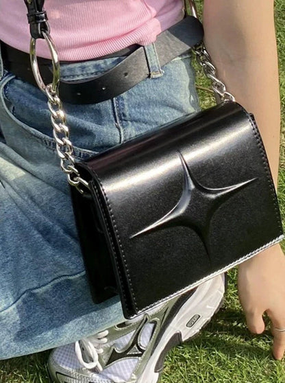 Diamond Square Chain Shoulder Mini Bag
