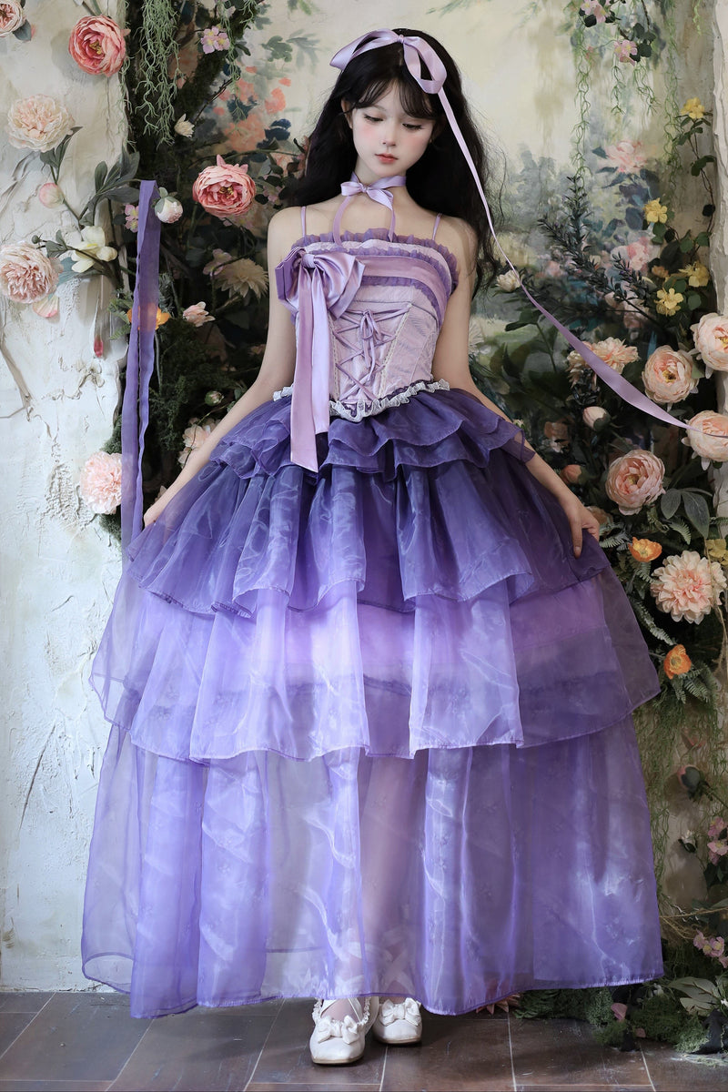 Lily Wisteria Top + Ruffle Skirt