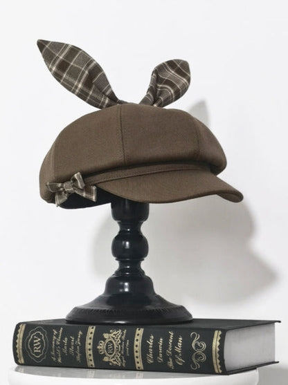 Secret Morning Post Retro Rabbit Ears Bow Beret