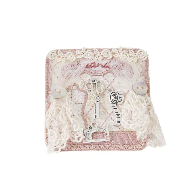 Chinese-style Pastel Top + Apron + Bow + Necklace + Brooch + Hair Accessories