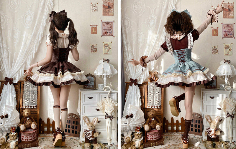 [pre-order] Mint Chocolate Lolita Tutu Sweet Dress + Ribbon Headband
