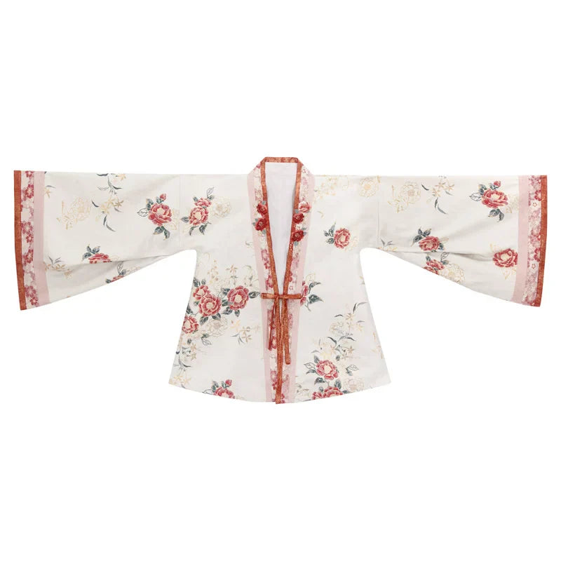 Chinese-style Design Top + Long Skirt + Apron