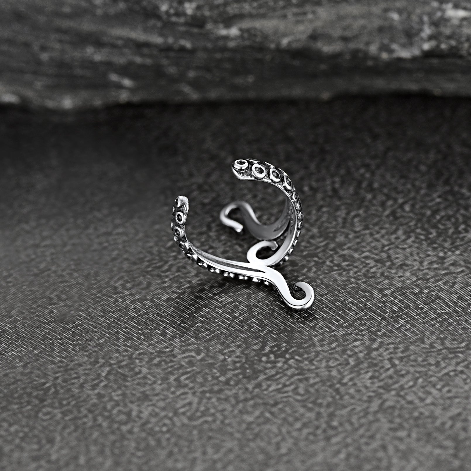Sterling Silver Octopus Ear Cuff Earrings for