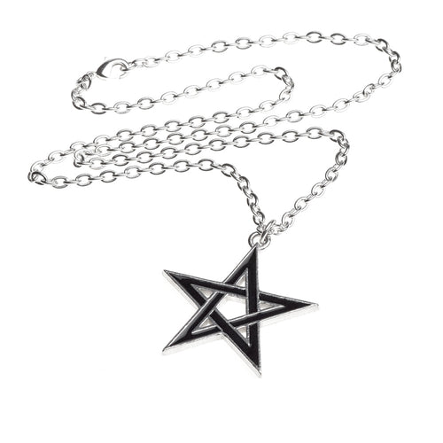 Black Star Pendant Pentagram Alchemy Gothic Necklace