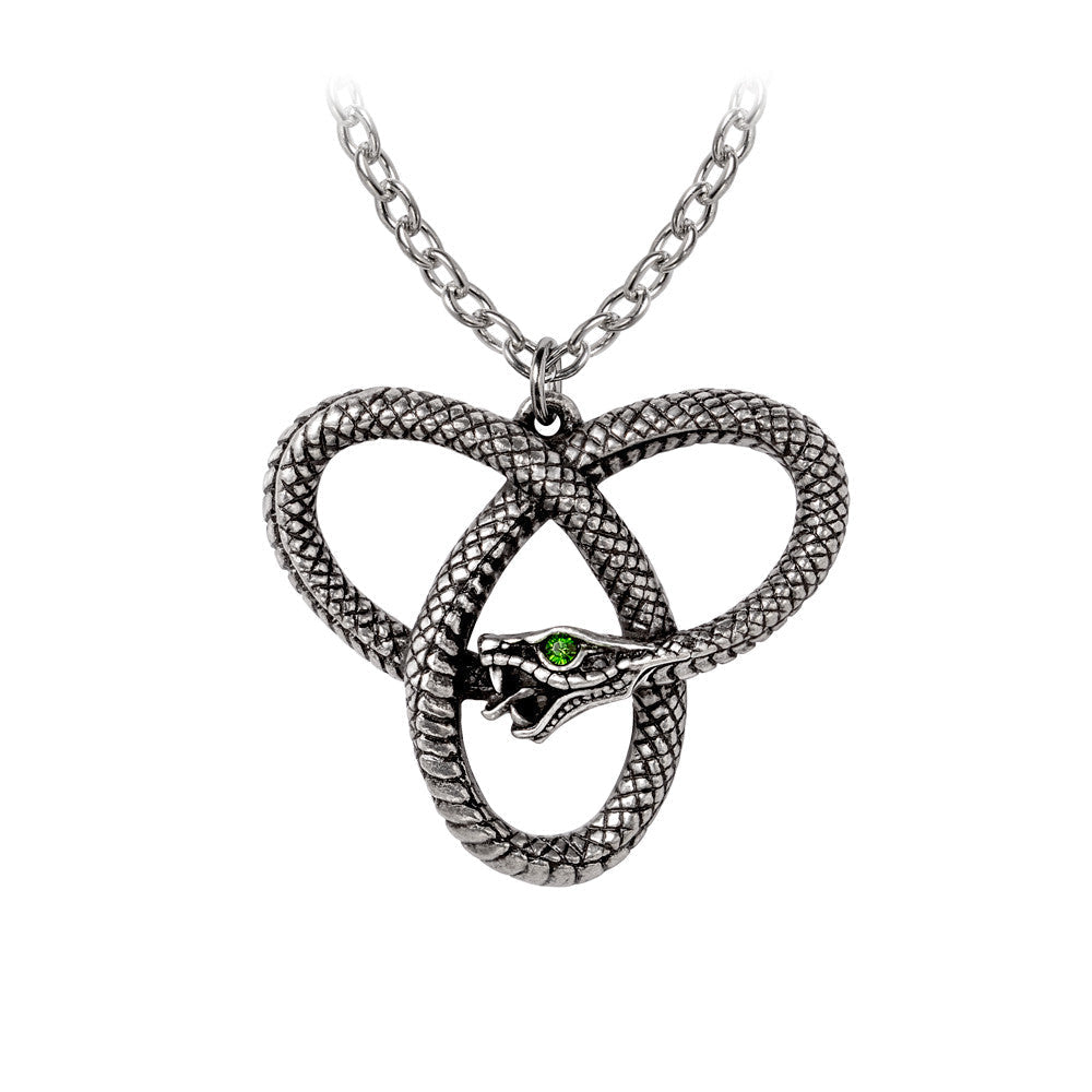 Eve's Triquetra Serpent Pendant Snake Goddess Necklace by Alchemy Gothic