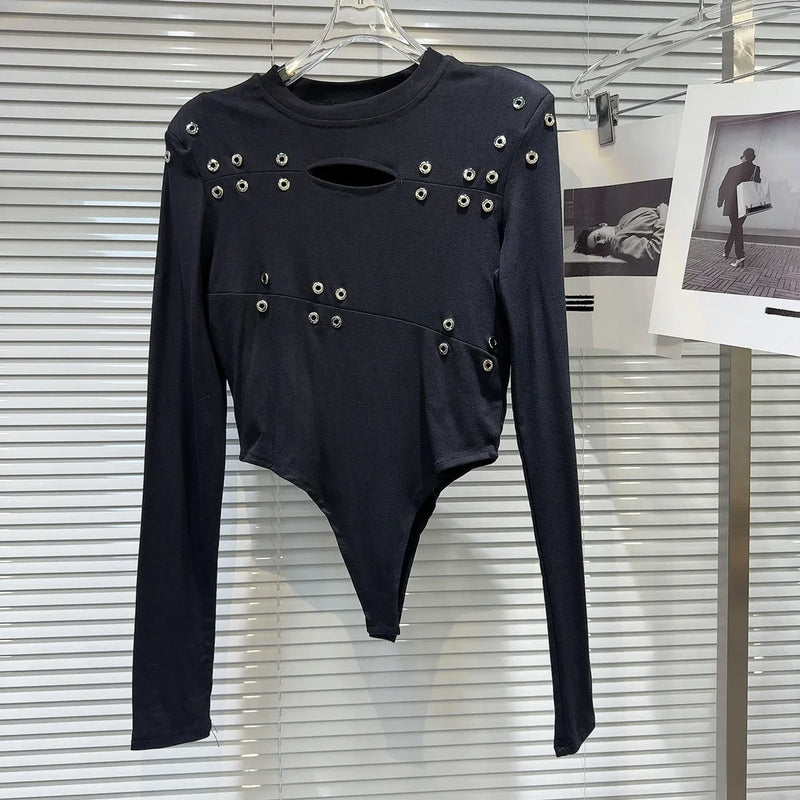 Long Sleeve Bodysuit Black