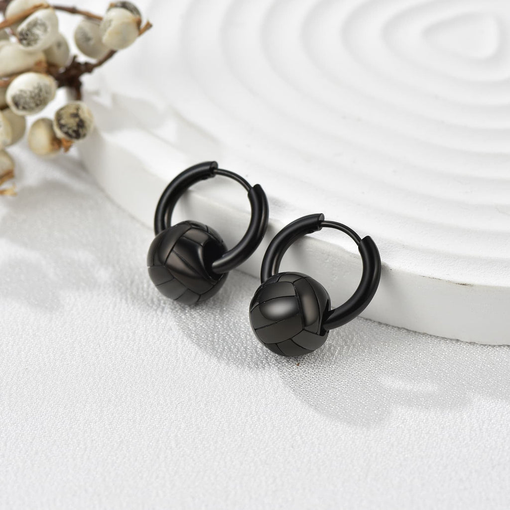 Flash Volleyball Dangle Hoop Earrings for