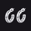 20/30/40/60/80mm Large Thin Hoop Earrings for
