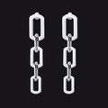 Street Style Long Cuban Link Chain Dangle Earring for Girl